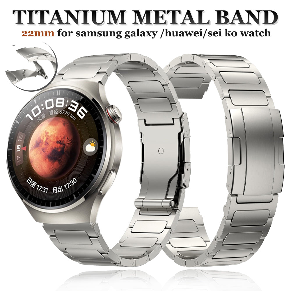 Titanium Alloy Wristband for Huawei Watch 4 Watch 4 Pro Tortoise Buckle 22mm Watch Strap Bracelet Titanium Alloy Wristband for Huawei Watch 4 Watch 4 Pro Tortoise Buckle 22mm Watch Strap Bracelet